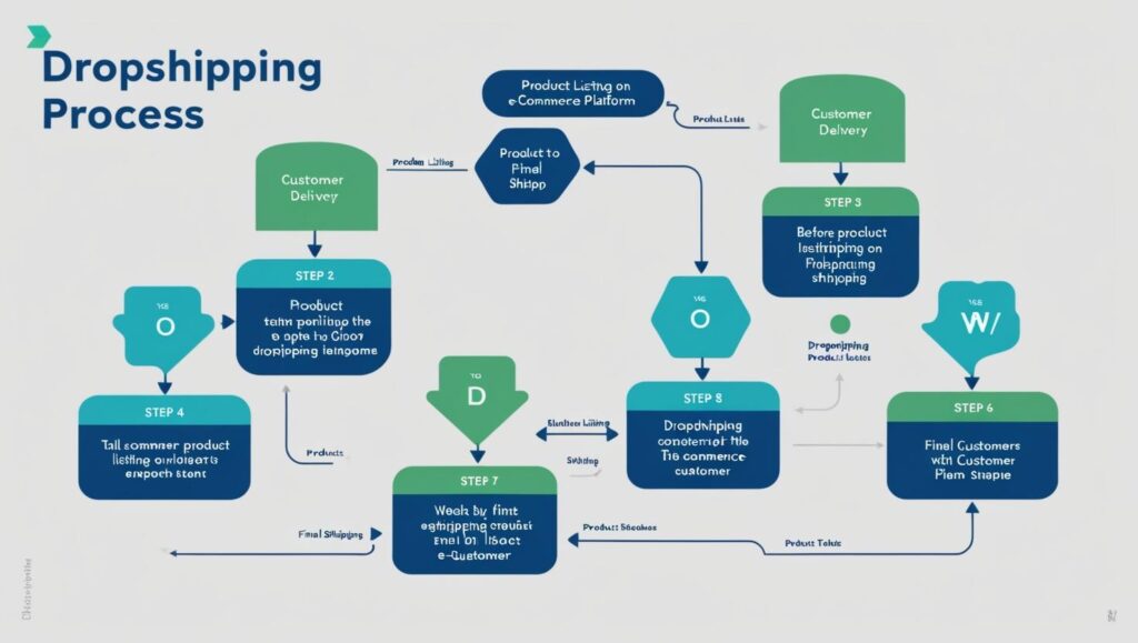 Dropshipping Model Flowchart
